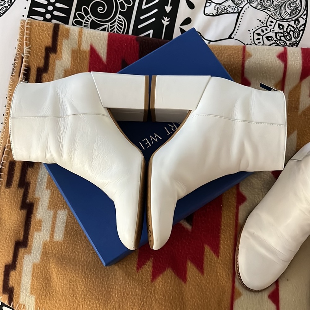 White Stuart Weitzman Boots - image 7